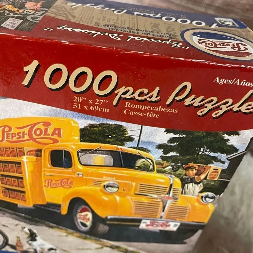 PEPSI COLA Two 1000 Piece Truck Puzzles Tailgate & Special Delivery NWOT Sealed